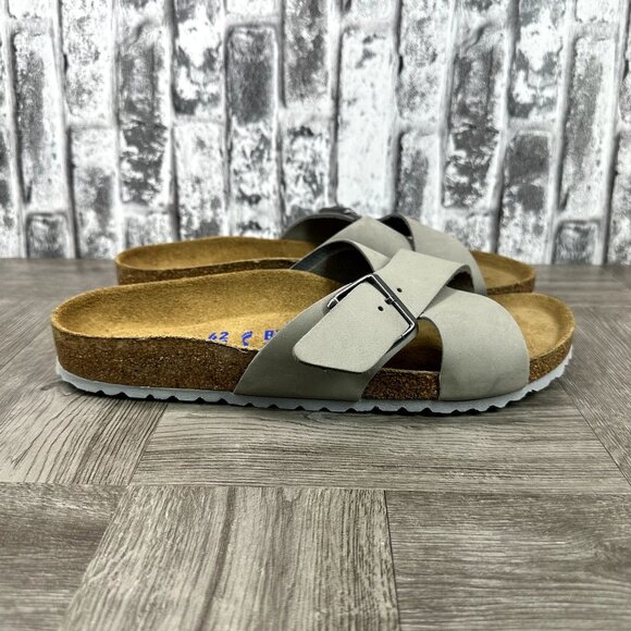 Birkenstock Siena Suede Leather Women size 11 Gray Slip On Sandals - Picture 1 of 11